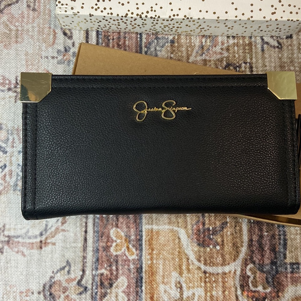 Jessica Simpson Frankie Clutch Wallet Black